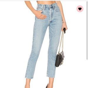 AGOLDE Riley High Rise Straight Crop